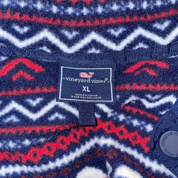 Boy's Youth Vineyard Vines 1/4 Snap Fleece Long Sleeve Sweater Pullover Sz XL - Picture 3 of 6